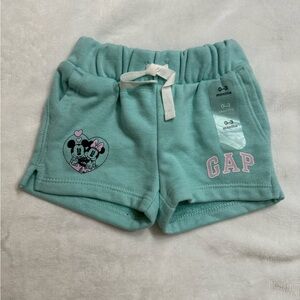 GAP Baby Teal Shorts with Minnie Mouse Design